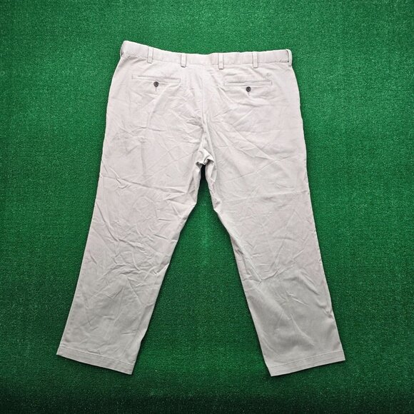 Dockers Pants Mens 46x30 Beige Flat Front Khakis Straight Leg Casual Preppy - Picture 2 of 10